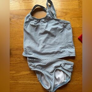 Lands End Polka Dot Two-Piece Swimsuit